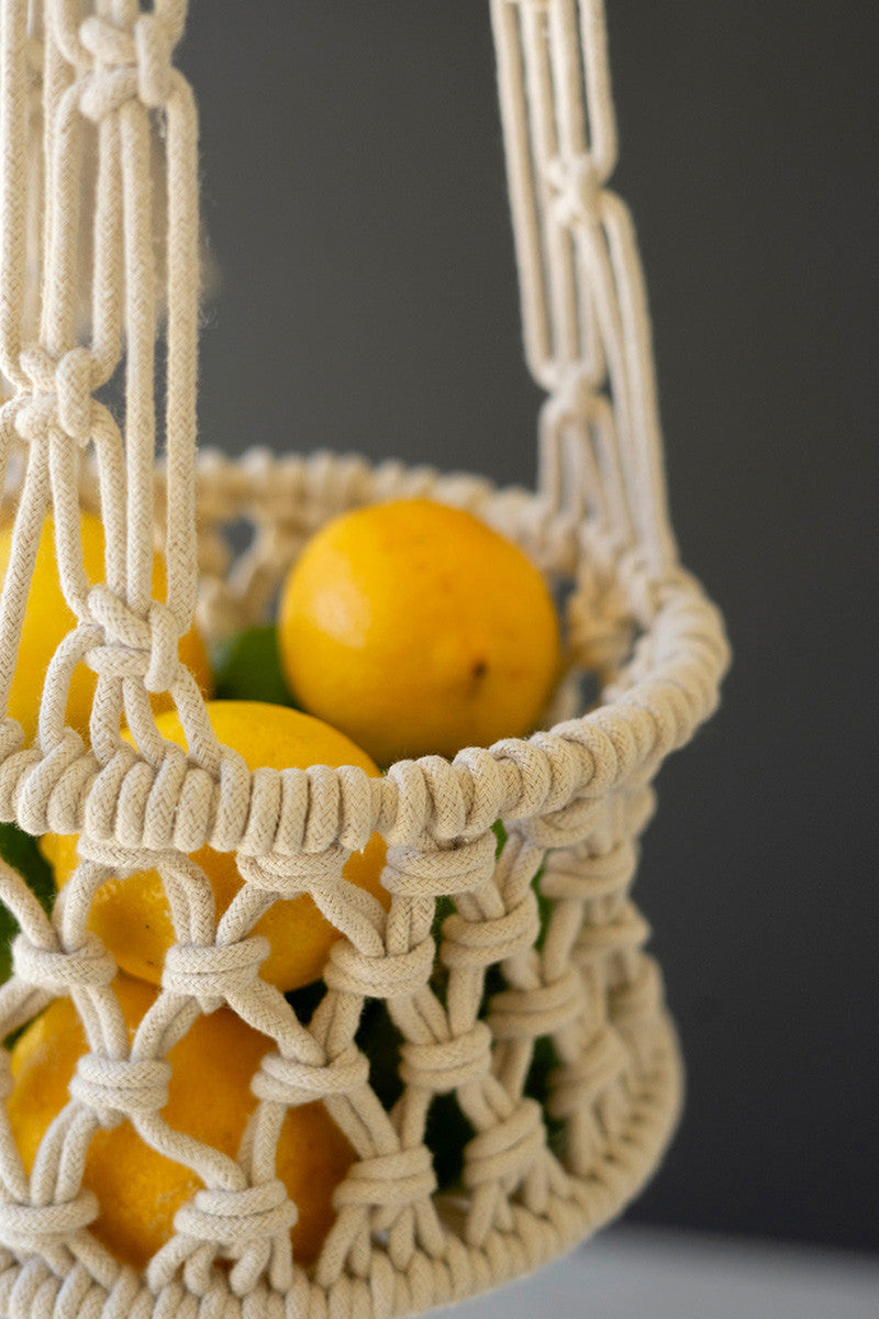 Hanging Macrame Baskets - Set of 2