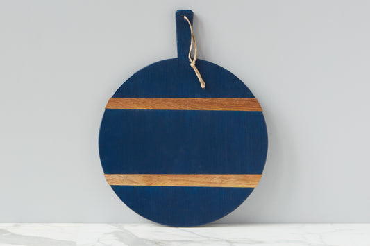 charcuterie board round navy | coastal kitchen decor | coastal carolina | wedding gift - Design Club Home