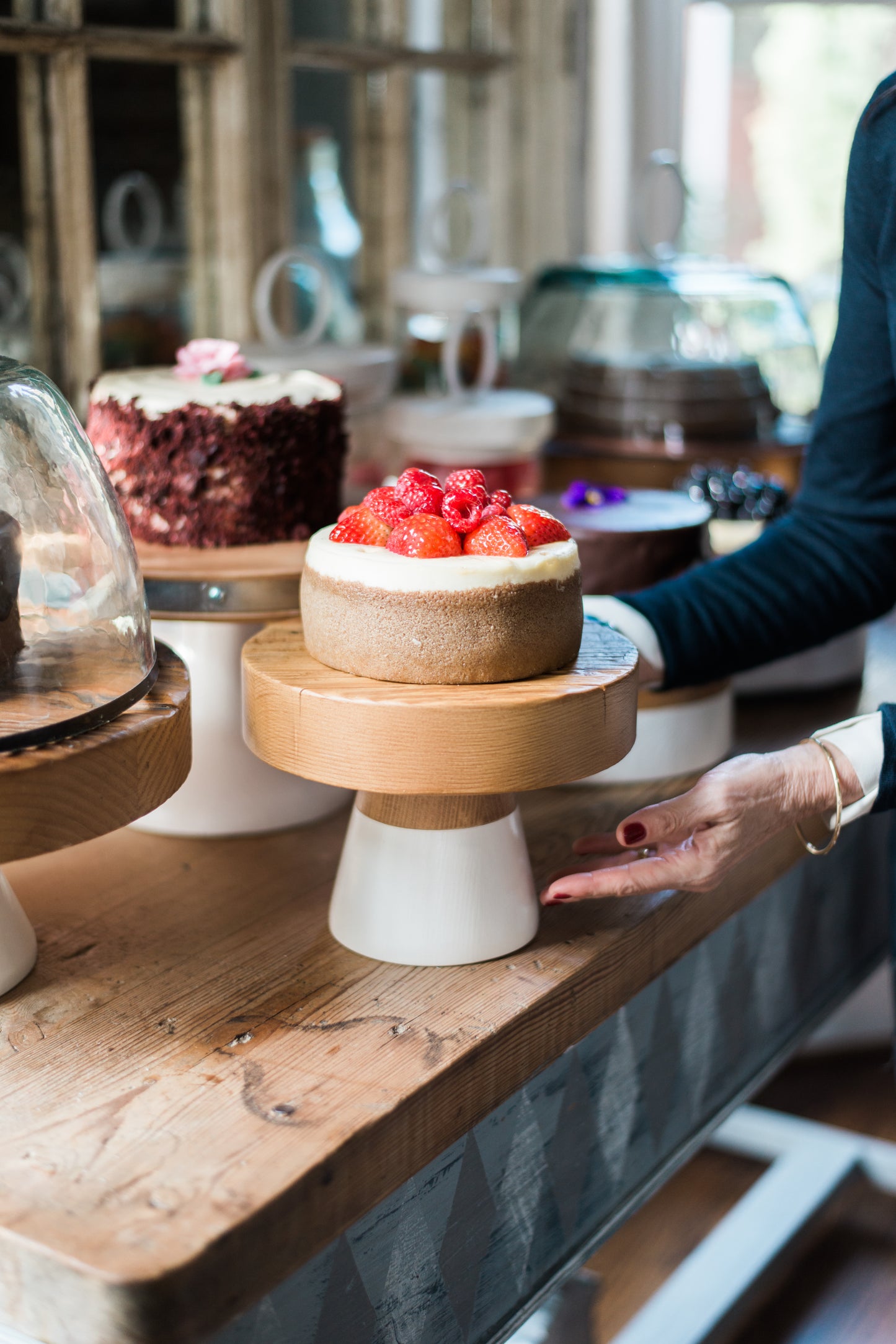 Wood Wedding Cake Stand - Wooden Cake Stand Wood Serving Stand - Rustic Wedding Decor - Design Club Home