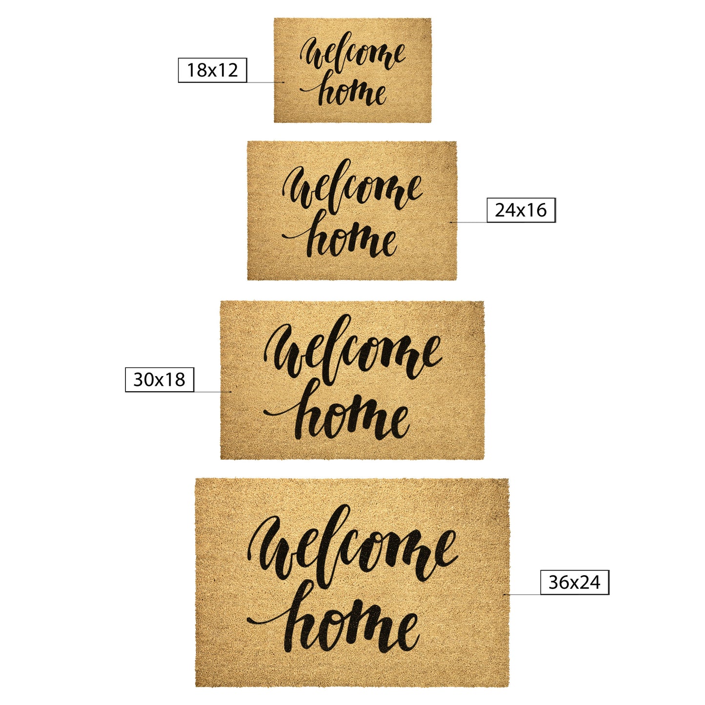 Welcome Home Doormat, Front Entryway Mat, Porch Door Mat