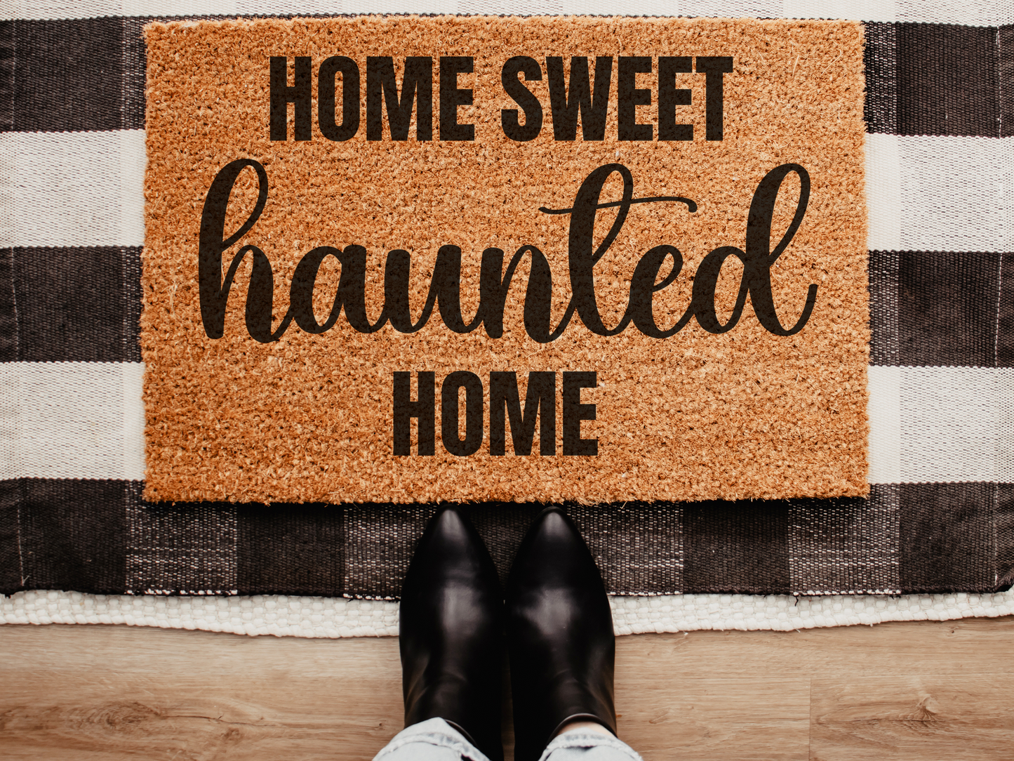 Funny Halloween Doormat Haunted Fall Front Door Decoration Happy Halloween Gift - Design Club Home