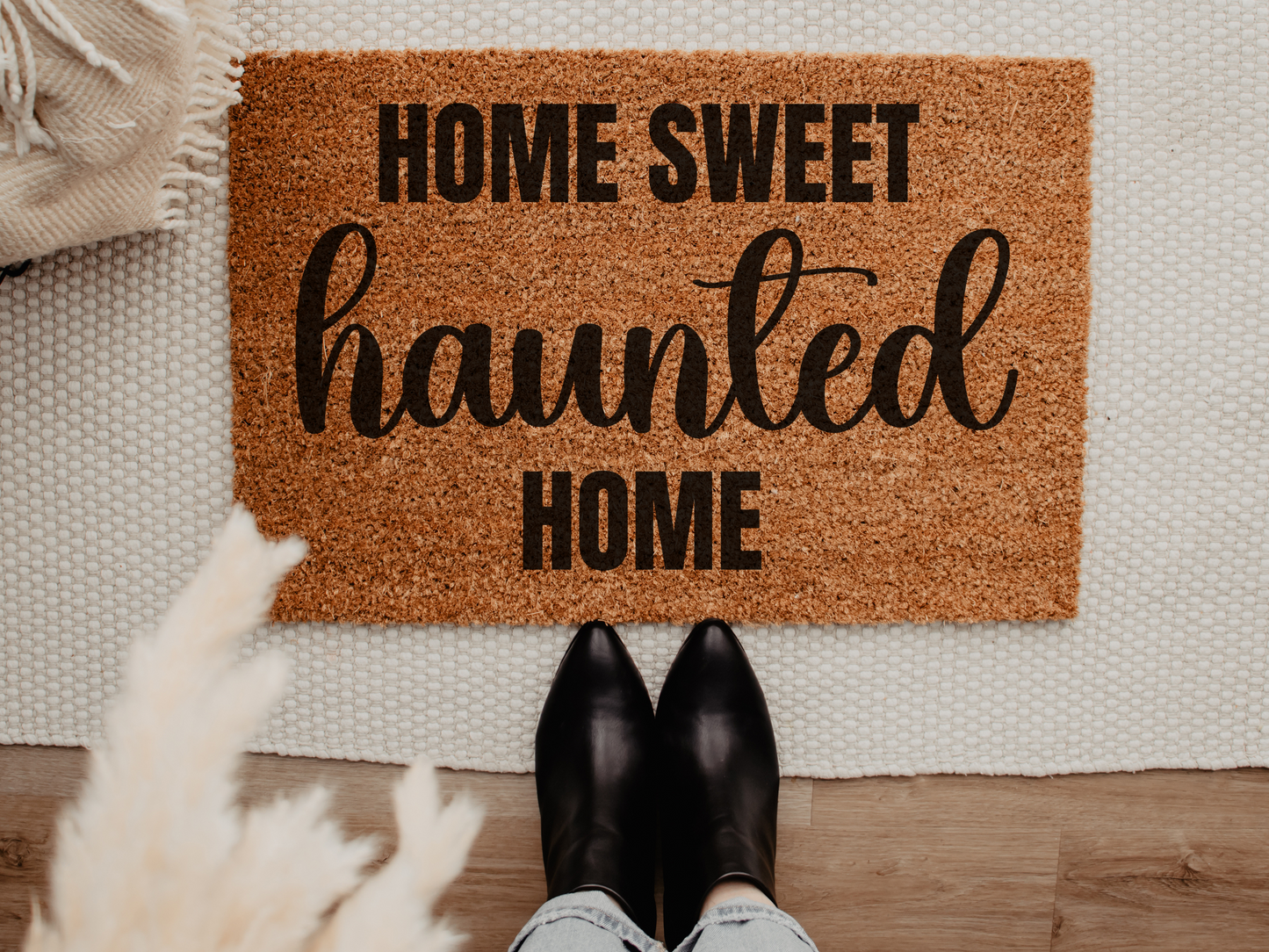 Funny Halloween Doormat Haunted Fall Front Door Decoration Happy Halloween Gift - Design Club Home