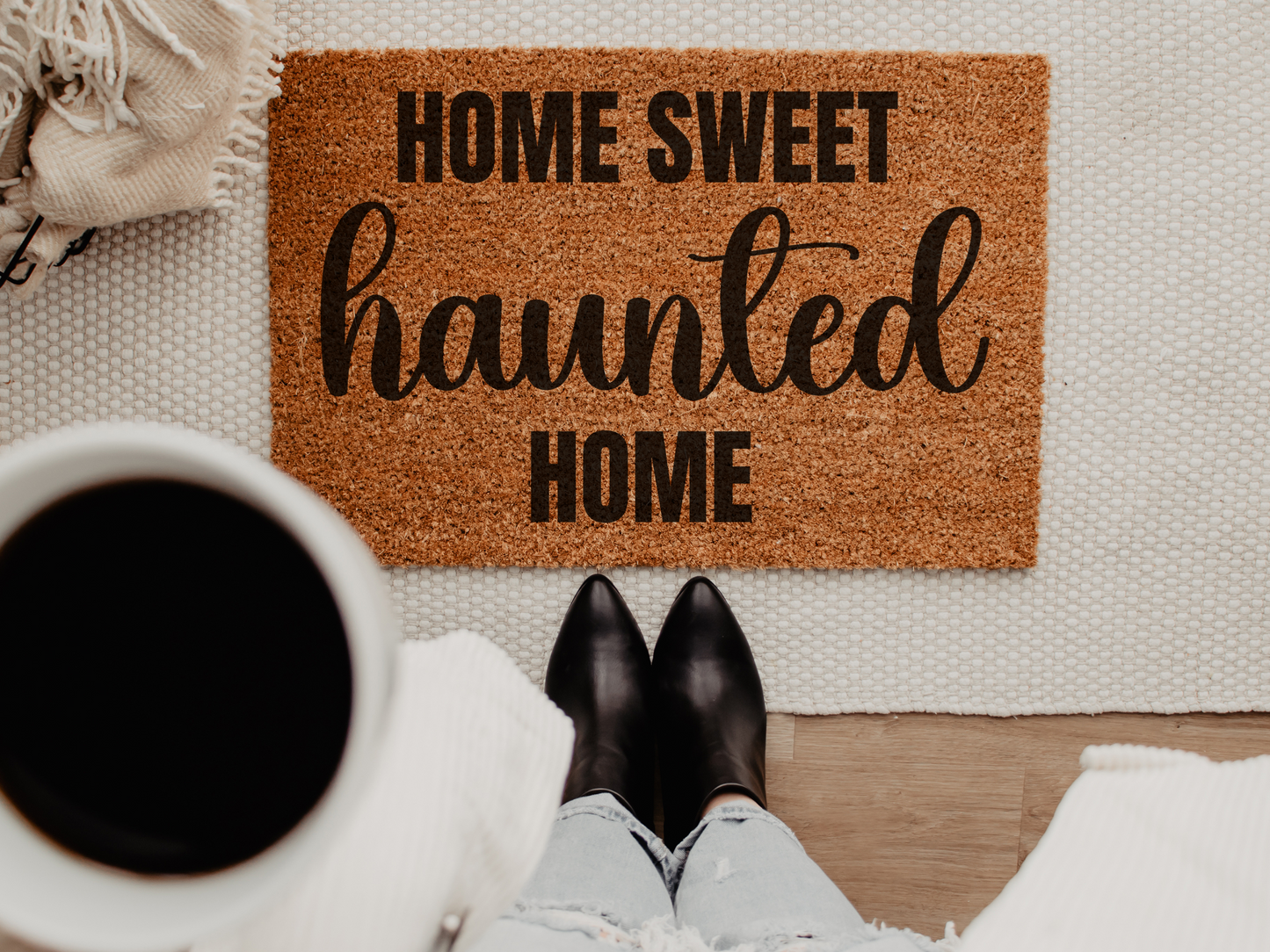 Funny Halloween Doormat Haunted Fall Front Door Decoration Happy Halloween Gift - Design Club Home