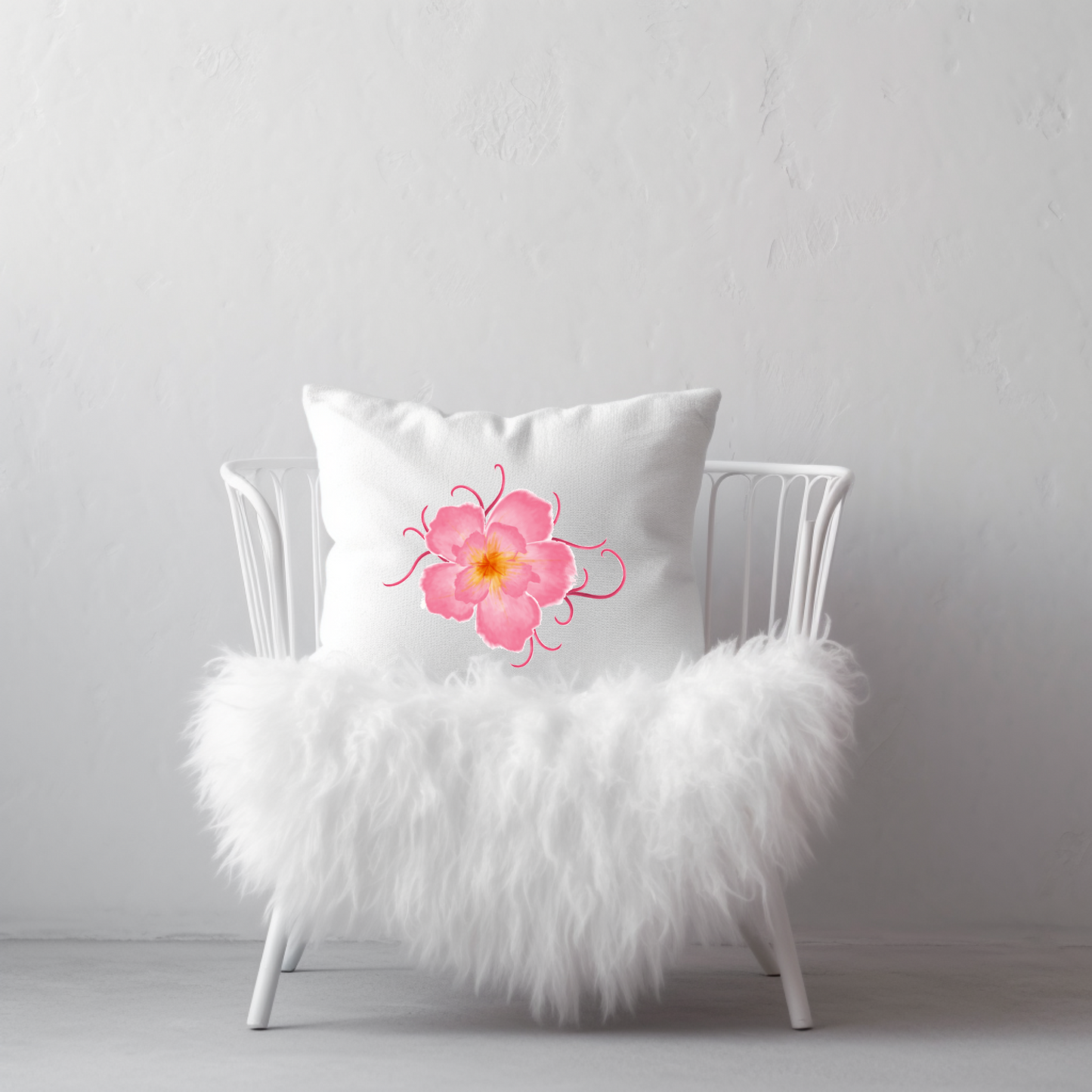 Watercolor Flower Throw Pillow, Colorful Pink Wildflowers, Housewarming Gift, Wedding Gift, Abstract Paint, Home Gift - Design Club Home