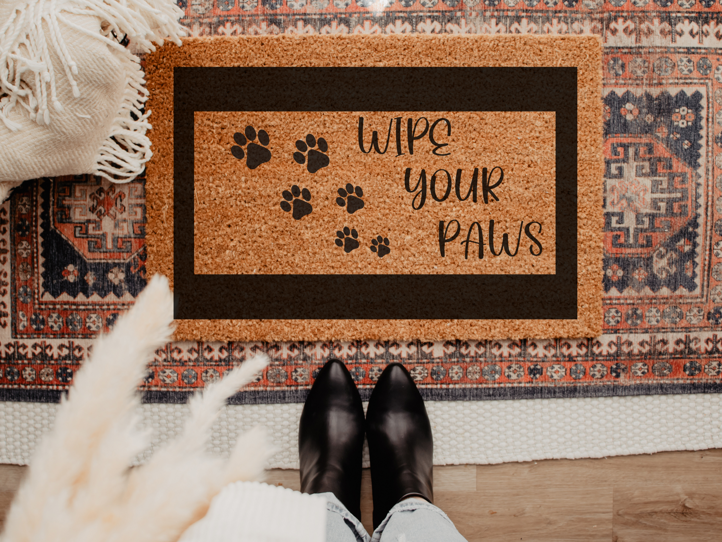 Funny Doormat Welcome Dog and Cat Lovers Housewarming Wedding GIft - Design Club Home