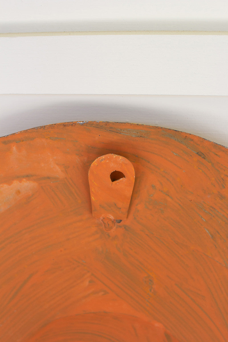 hand-hammered recycled metal sun face - Design Club Home