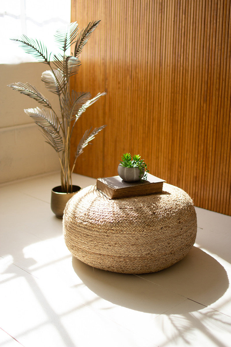 round braided jute pouf - Design Club Home