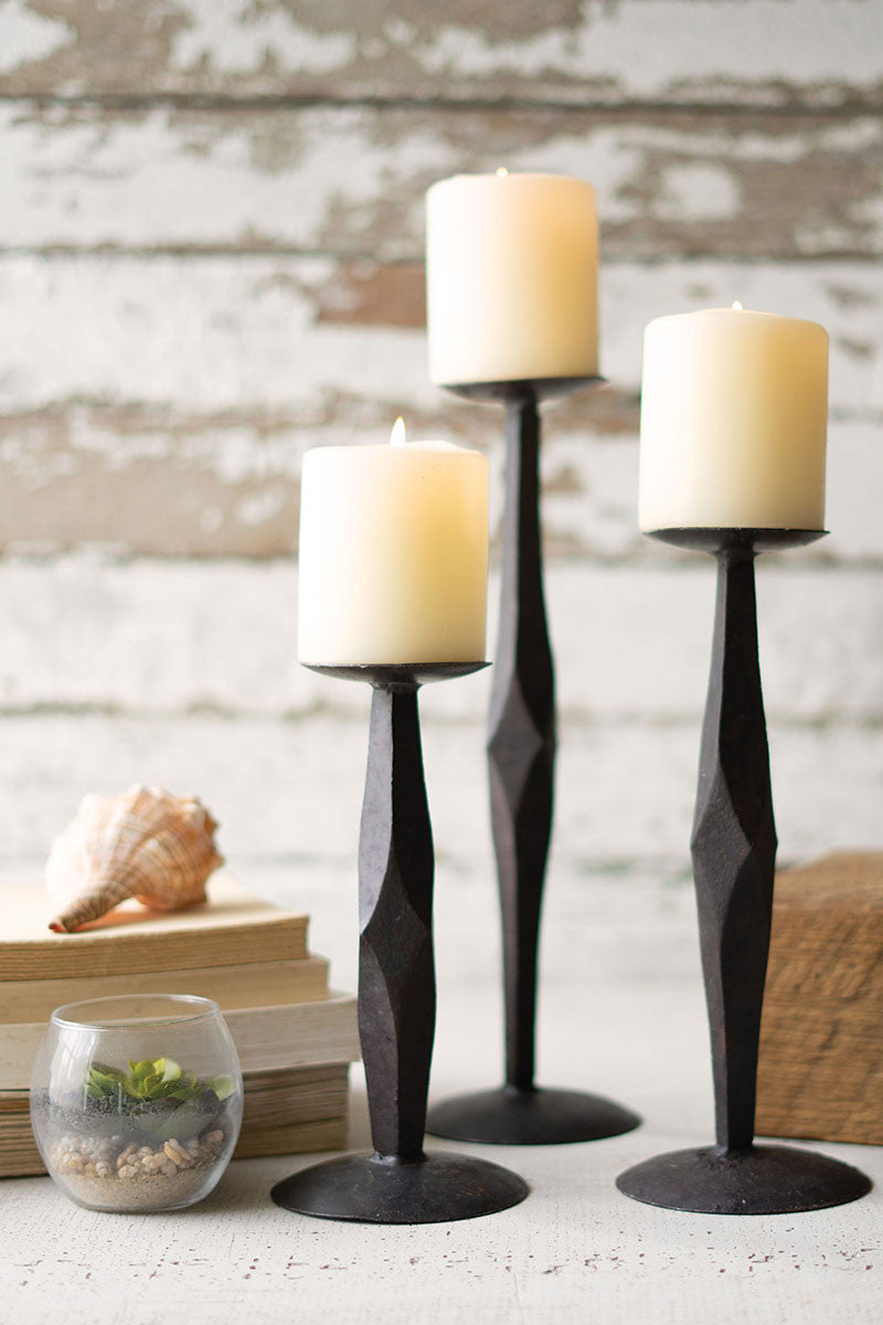 BlackIron Candleholders - Set of 3 - Design Club Home