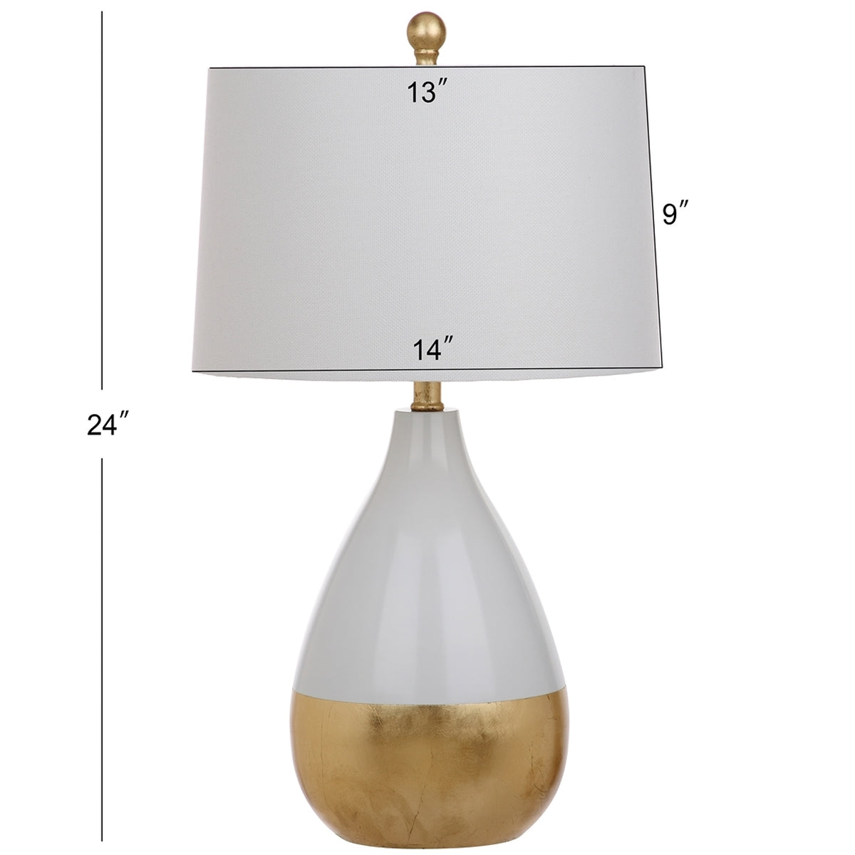 KINGSHIP WHITE AND GOLD TABLE LAMP - SET OF 2 - Design Club Home