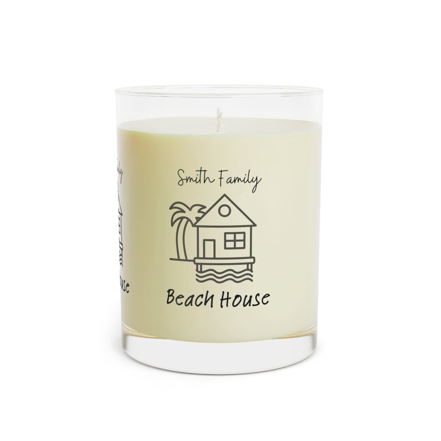 Personalized Scented Beach House Candle