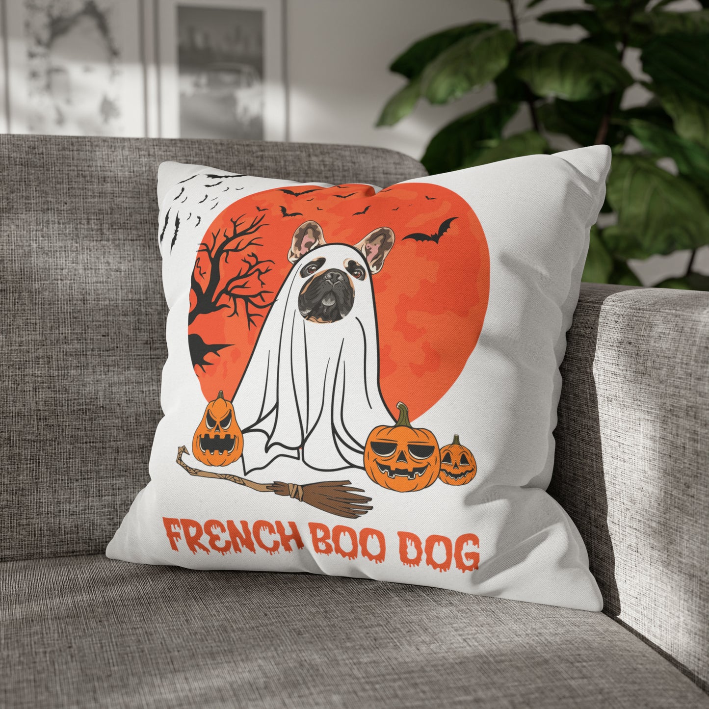 Halloween Pillow French Bulldog Mom Home Decoration Housewarming Gift