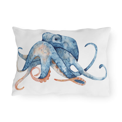 Octopus Outdoor Pillow Watercolor Ocean Art Lover Coastal Beach Home Gift