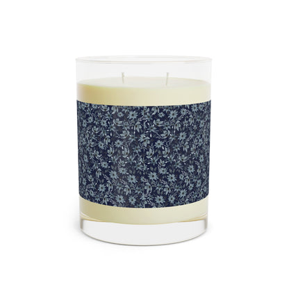 Scented Soy Candle Blue and White Cozy Coastal Candle - Scented Candle - Full Glass, 11oz
