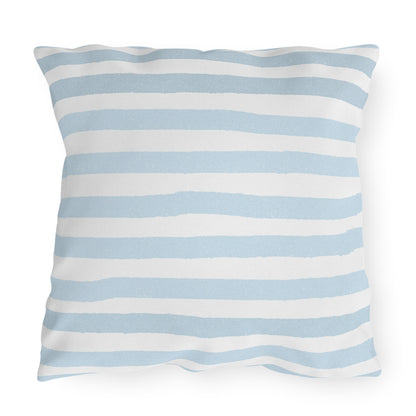 Coastal Stripe Outdoor Indoor Pillows with Insert, Patio Front  Porch Decor, Beach Bedroom Sofa Chair Washable Throw Pillow, Beach Cottage