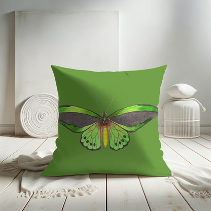 Green Butterfly Indoor Outdoor Outdoor Pillow