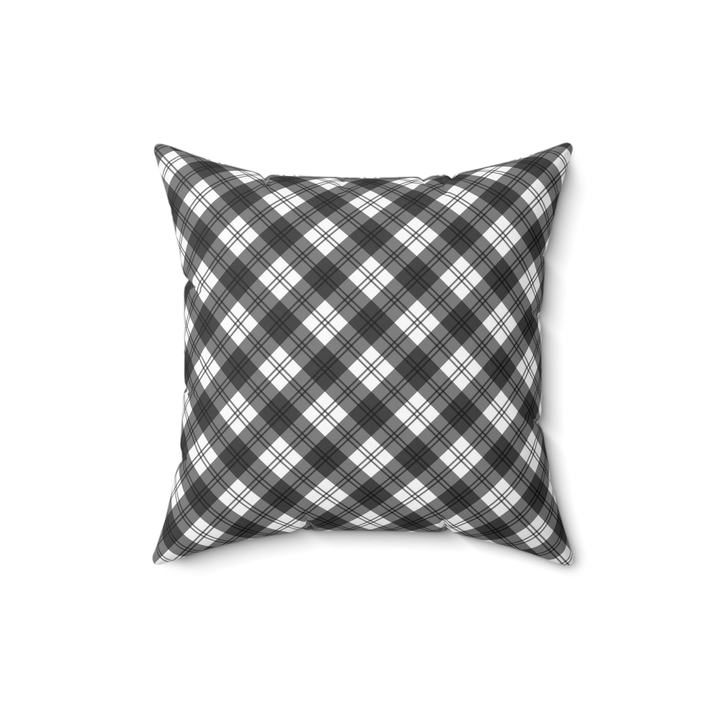 Plaid Pillow Black and White Farmhouse Layering Rustic Pillow with Insert