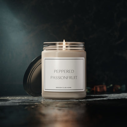 Peppered Passionfruit Scented Candle Modern Minimalist Home Decor Soy Wax Blend Candle Gift