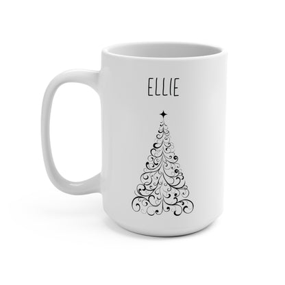 Ellie Personalized Custom Christmas Tree Coffee Mug