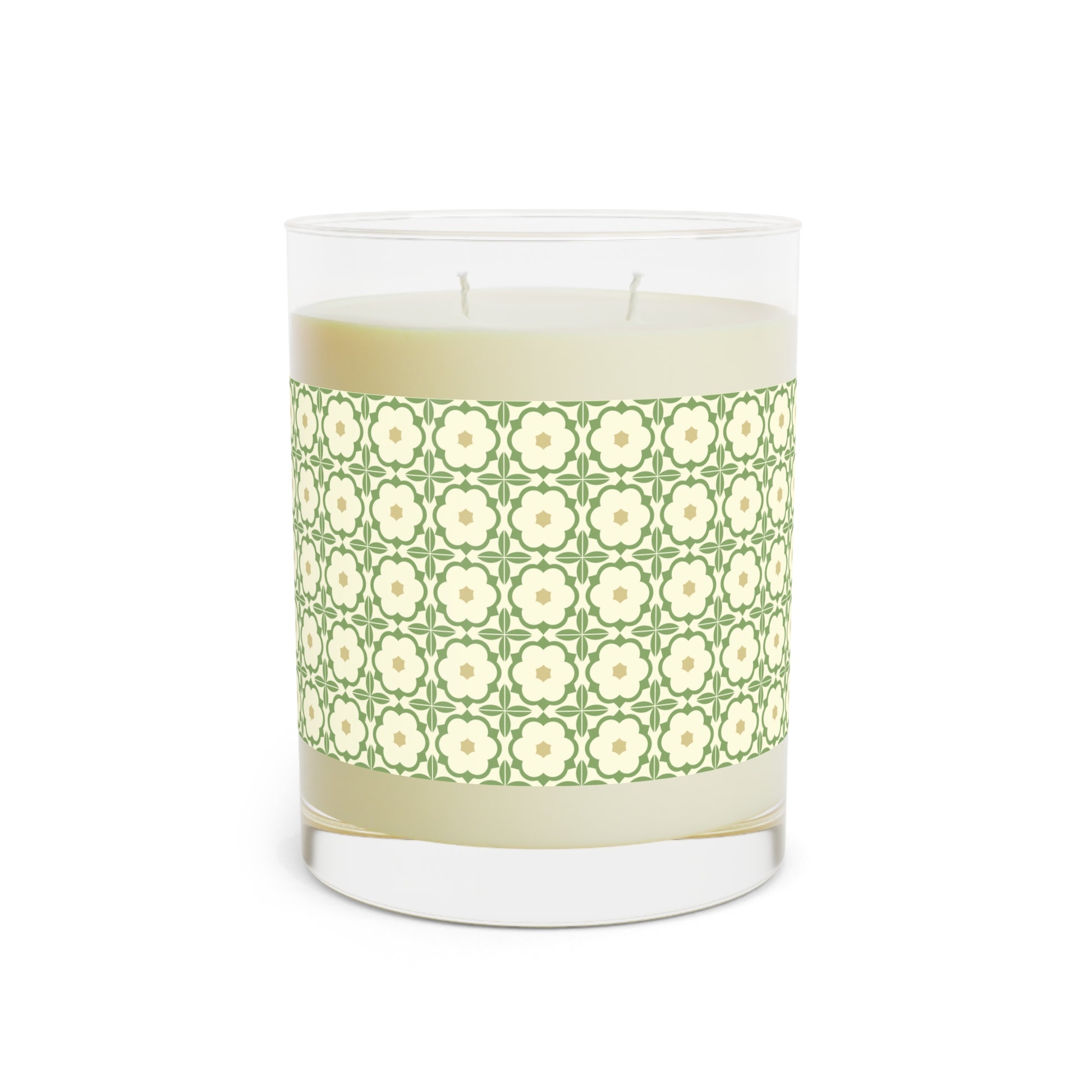 Green Flower Scented Soy Candle