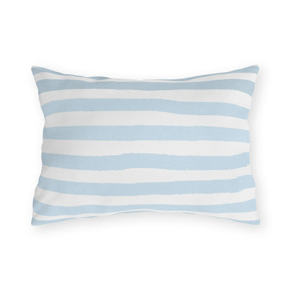 Coastal Stripe Outdoor Indoor Pillows with Insert, Patio Front  Porch Decor, Beach Bedroom Sofa Chair Washable Throw Pillow, Beach Cottage