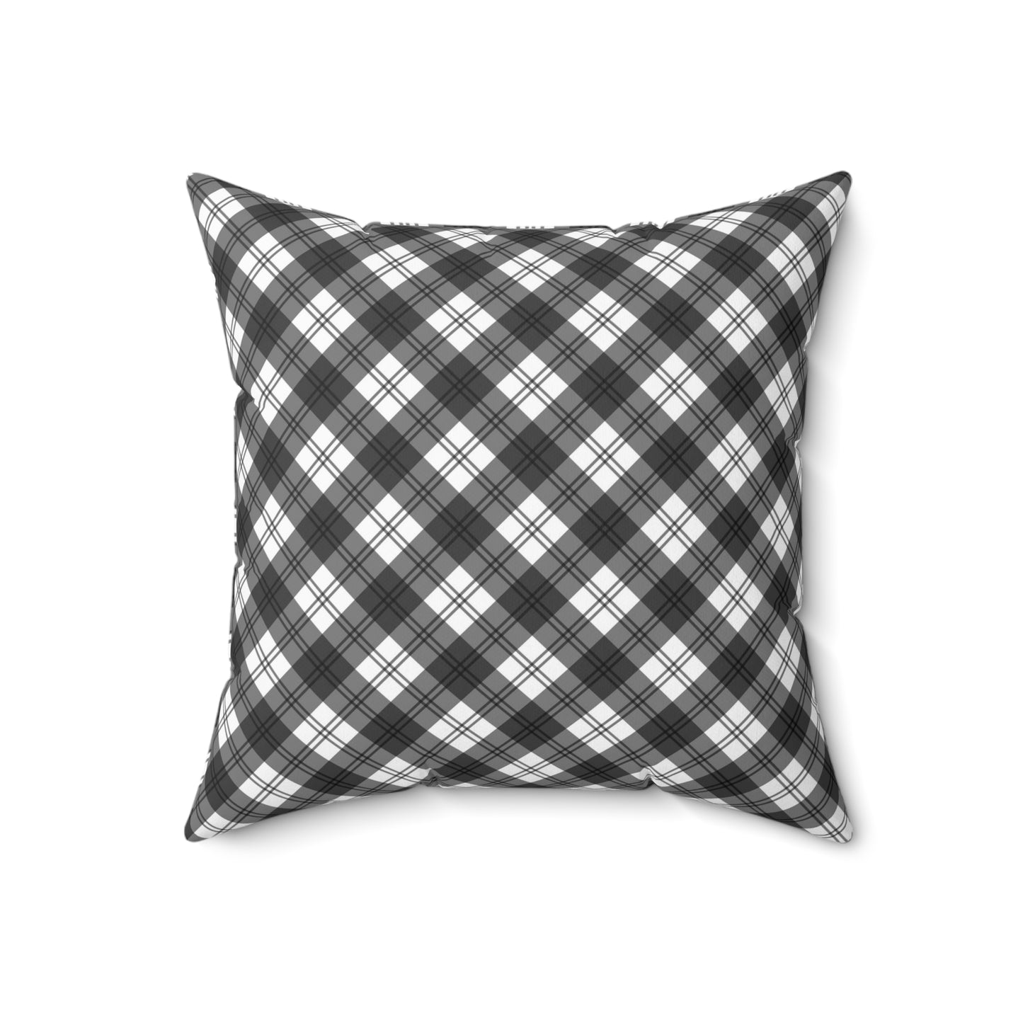 Plaid Pillow Black and White Farmhouse Layering Rustic Pillow with Insert