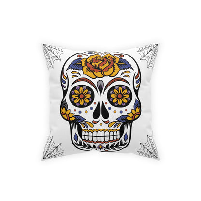 Halloween Throw Pillow, Rose Skull Couch Pillow, Fall Pillow, Gothic Gift - Design Club Home