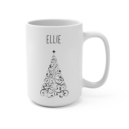 Ellie Personalized Custom Christmas Tree Coffee Mug