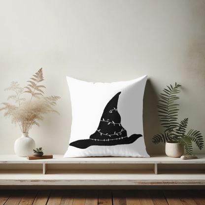 Witchy Black Hat Pillow