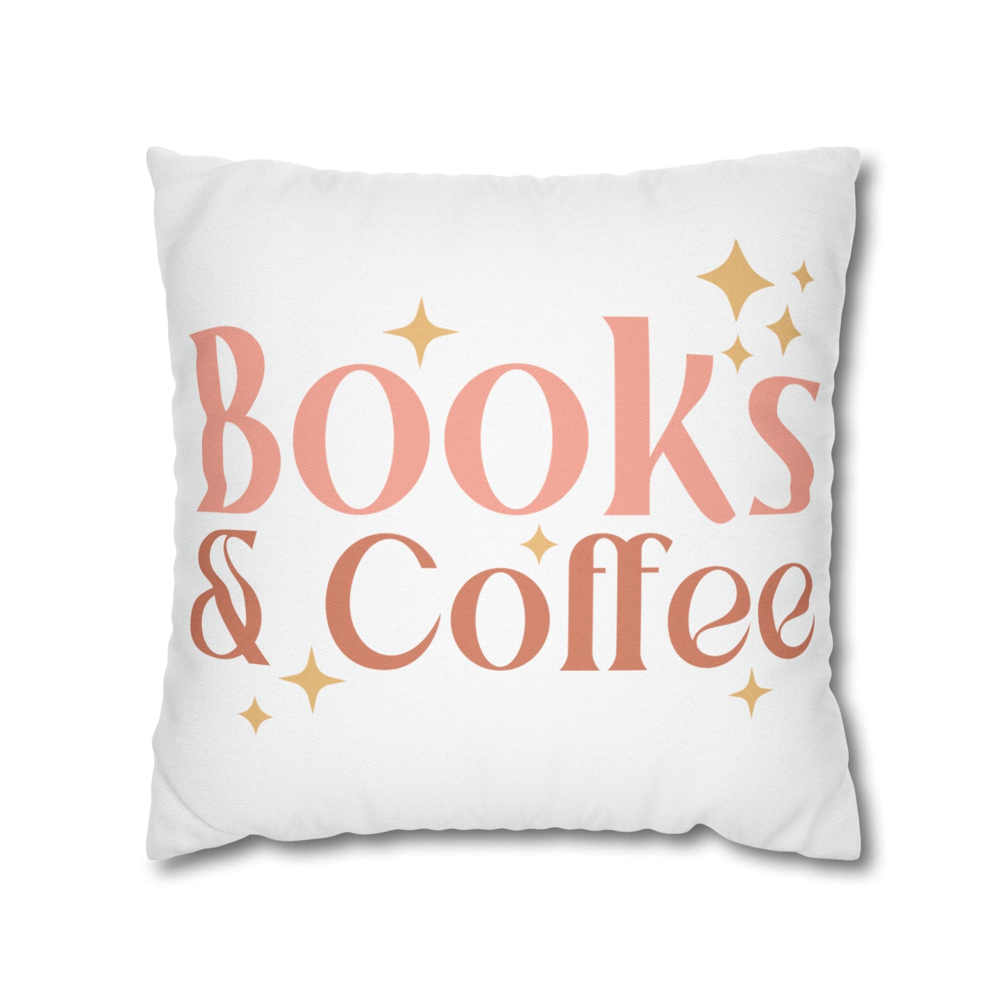 Coffee Book Pillow Cover Book Lovers Home Decoration Housewarming Gift Bed Accent Pillow