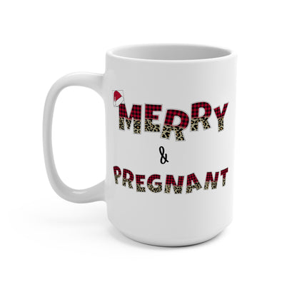 Expecting Mom Gift, Expecting Parents Christmas Mug, New Pregnancy Gift for Mom, Expecting Mother Gift, Merry and Pregnant Pregnancy Announcement