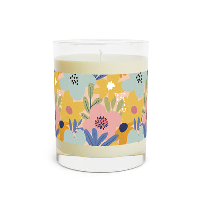 Modern Pastel Flower Soy Wax Scented Candle
