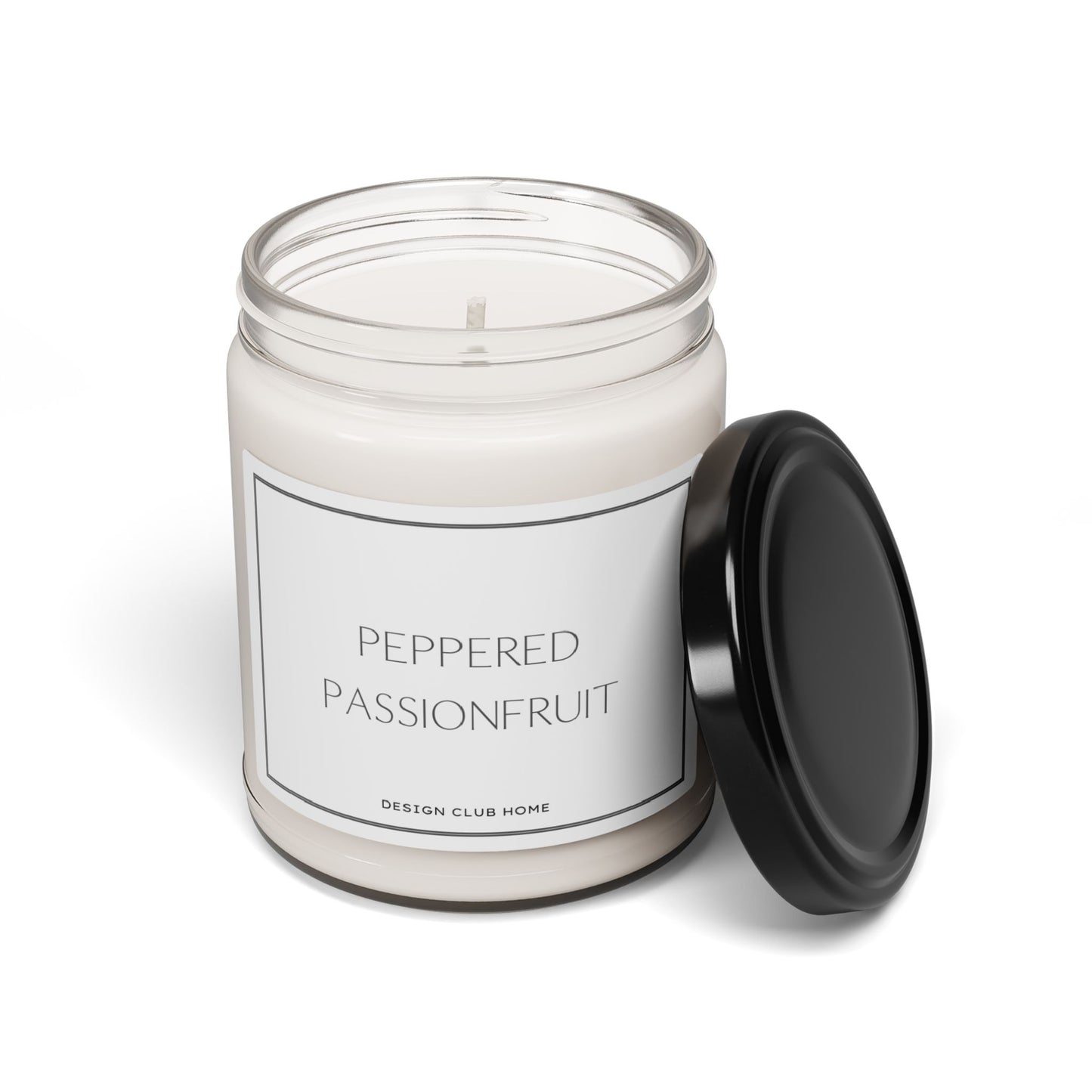 Peppered Passionfruit Scented Candle Modern Minimalist Home Decor Soy Wax Blend Candle Gift