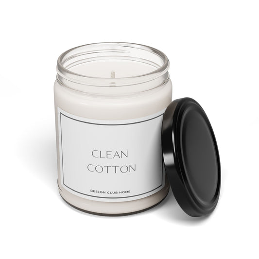 Clean Cotton Scented Candle Modern Minimalist Home Decor Soy Wax Blend Candle Gift