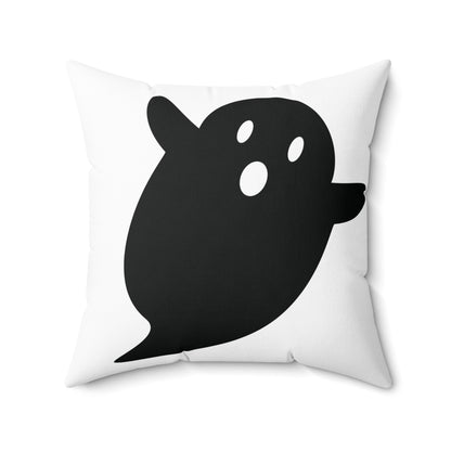 Black Ghost Halloween Pillow