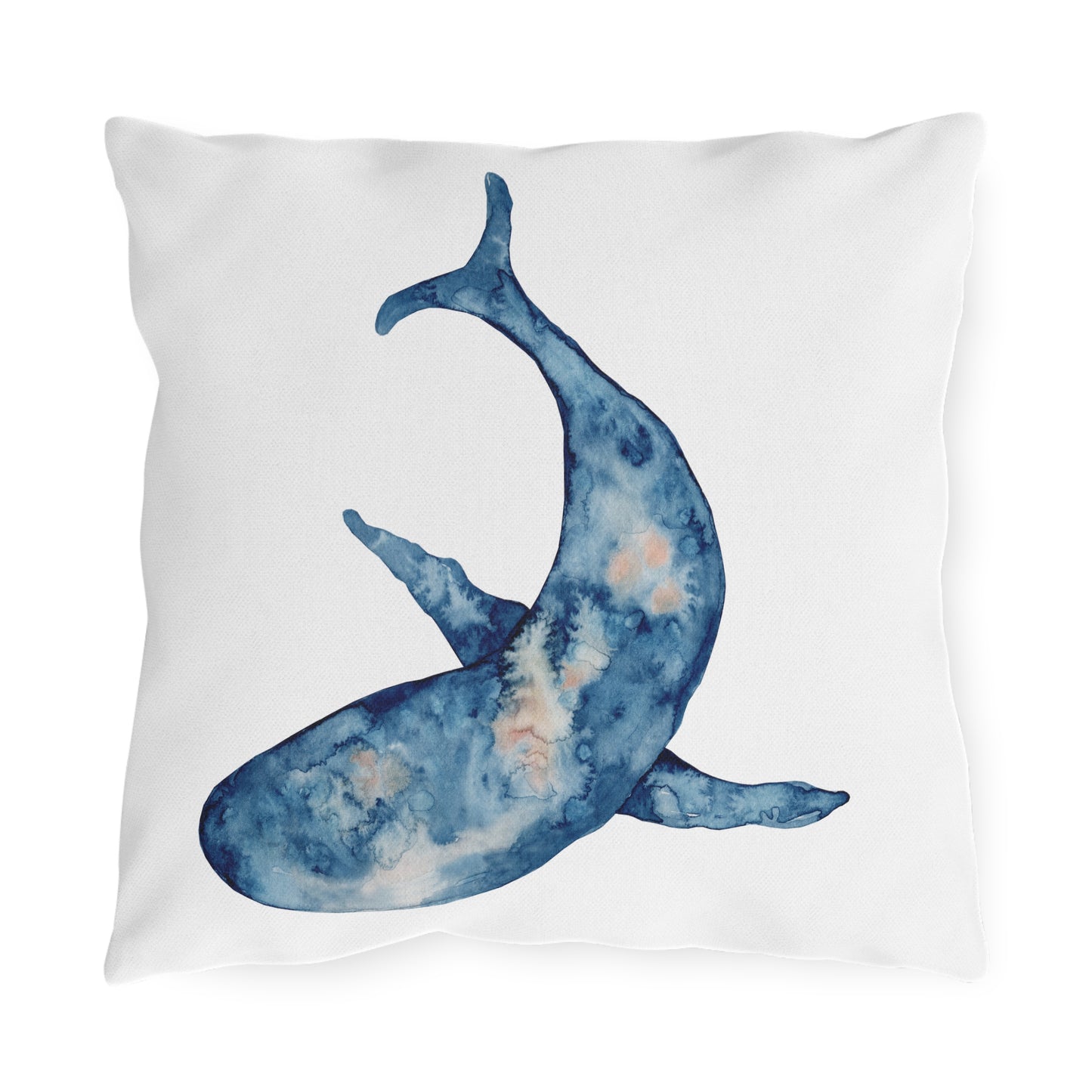 Fish Outdoor Pillow Watercolor Coastal Beach Ocean Lovers Home Gift