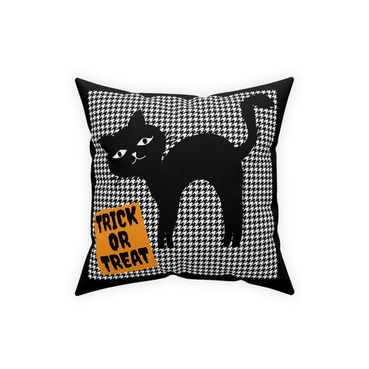 Halloween Black Cat Pillow Trick or Treat Gifts, Couch Pillow, Fall Pillow, Cat Lover Gift - Design Club Home