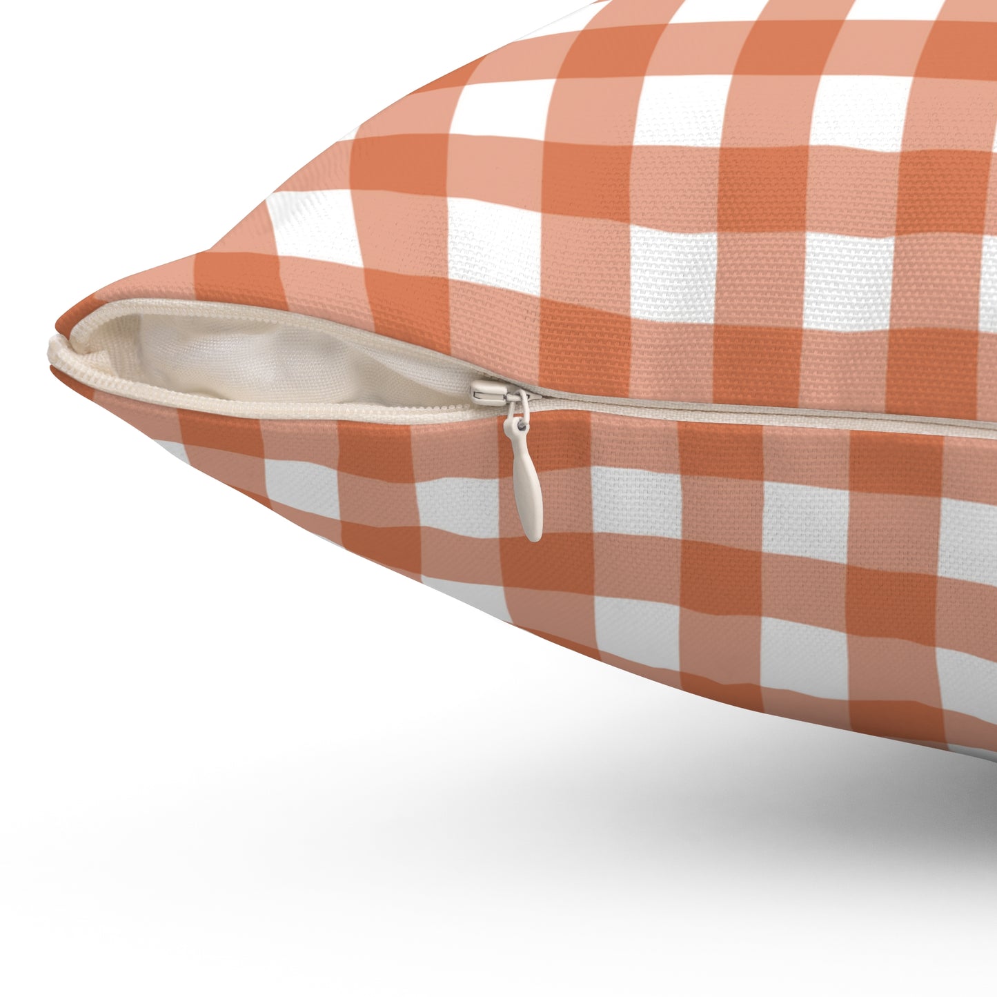 Checked Throw Pillow Fall Halloween Accent Orange Plaid Pillow for Bedrooms, Sofa, Chairs, Kids Room