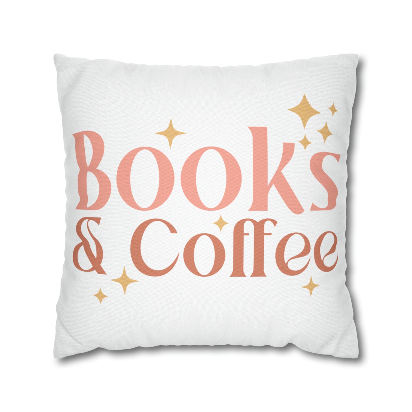 Coffee Book Pillow Cover Book Lovers Home Decoration Housewarming Gift Bed Accent Pillow