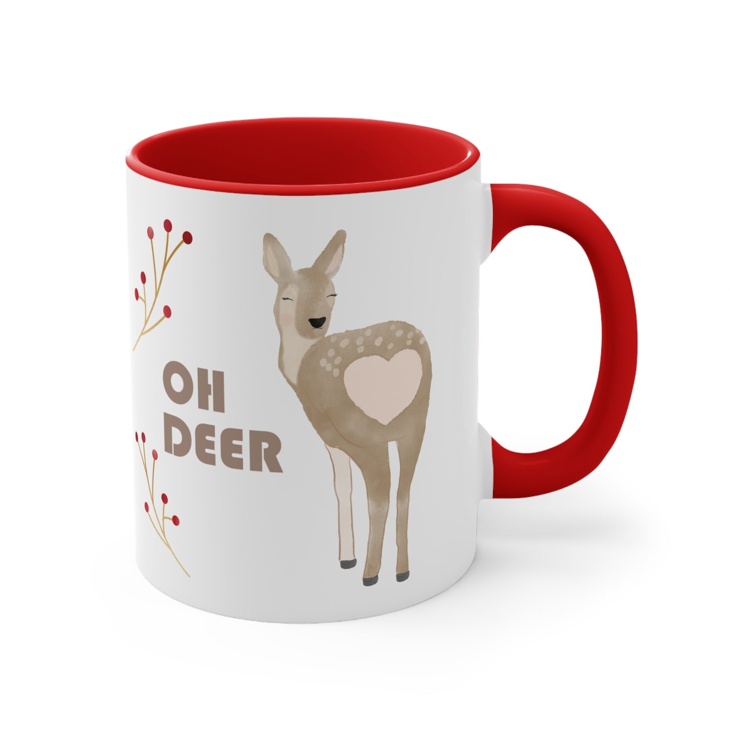 Christmas Coffee Mug 11 oz., Hot Cocoa, Stocking Stuffer, Cute Deer, Gift for Mom, Best Friend Gift - Design Club Home