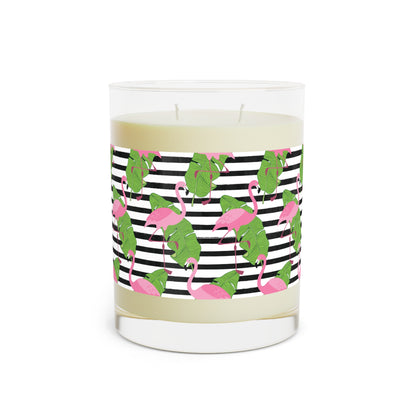 Pink Flamingo Tropical Design Soy Wax Aromatherapy Candle