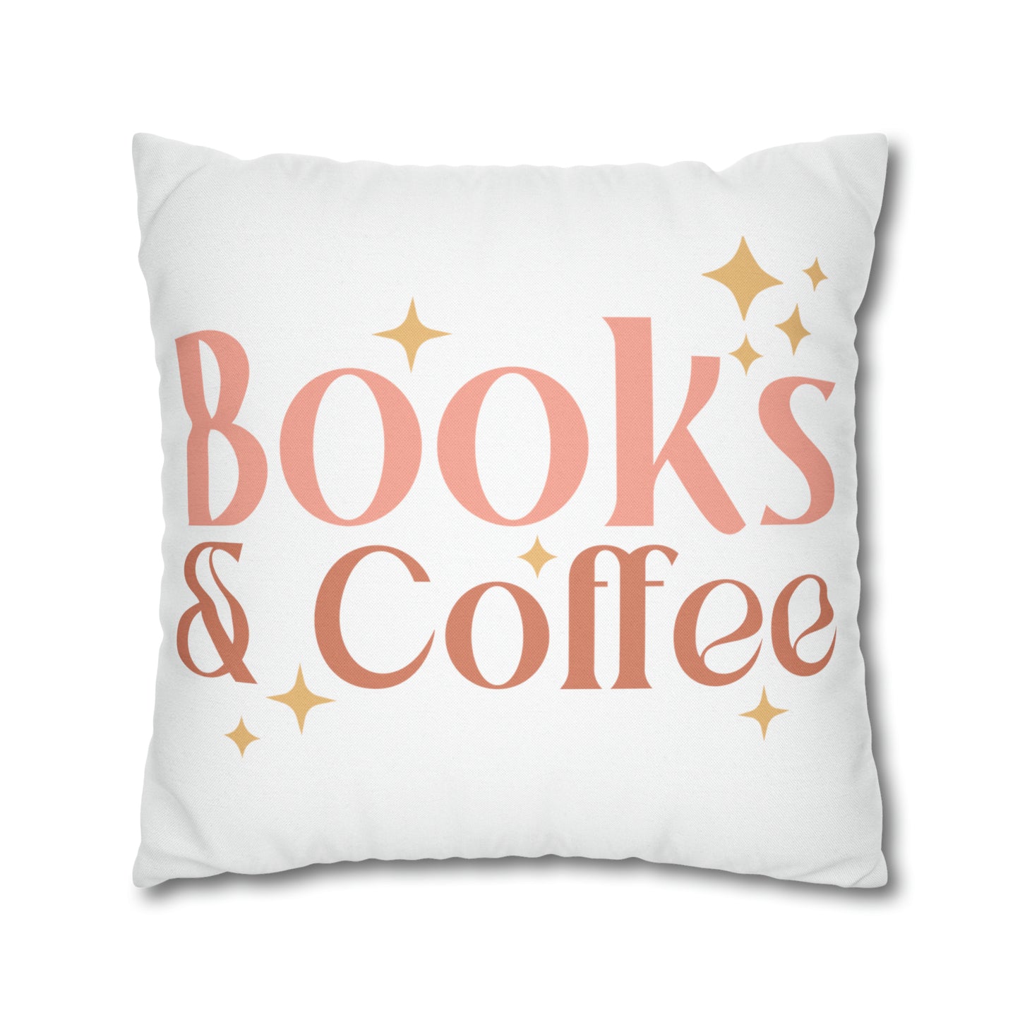 Coffee Book Pillow Cover Book Lovers Home Decoration Housewarming Gift Bed Accent Pillow