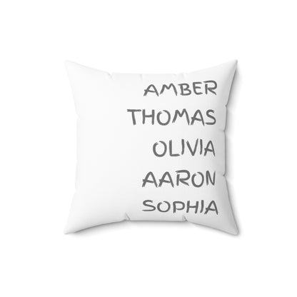 Personalized Family Name Throw Pillow