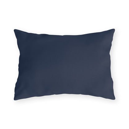 Navy Blue Outdoor Indoor Pillow with Insert, Patio Front  Porch Decor, Beach Bedroom Sofa Chair Washable Layering Throw Pillow