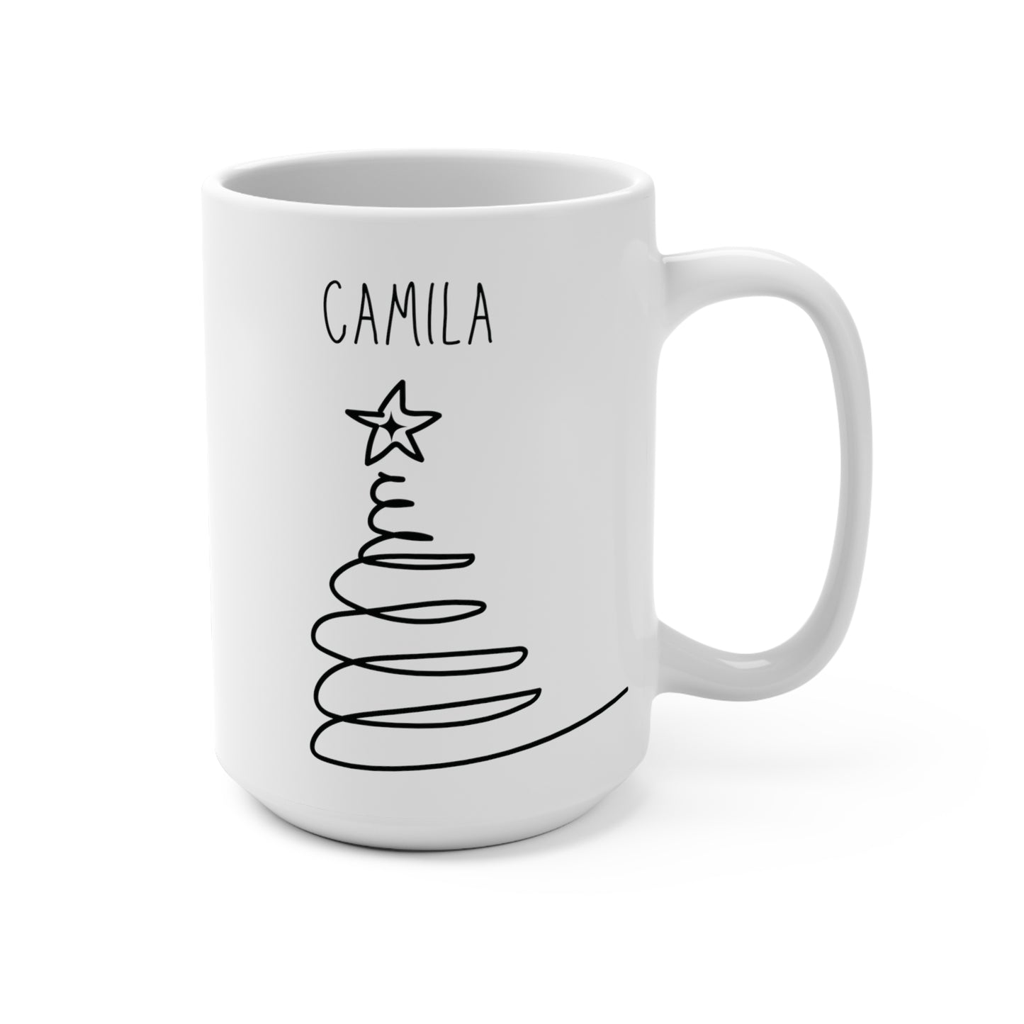 Camila Personalized Custom Christmas Tree Coffee Mug