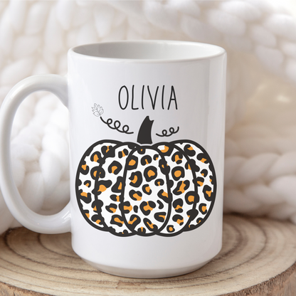 Custom Name Fall Pumpkin Personalized 15oz Coffee Mug
