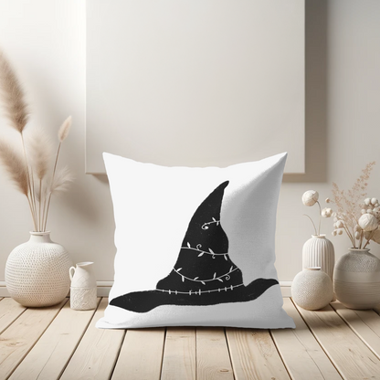 Witchy Black Hat Pillow