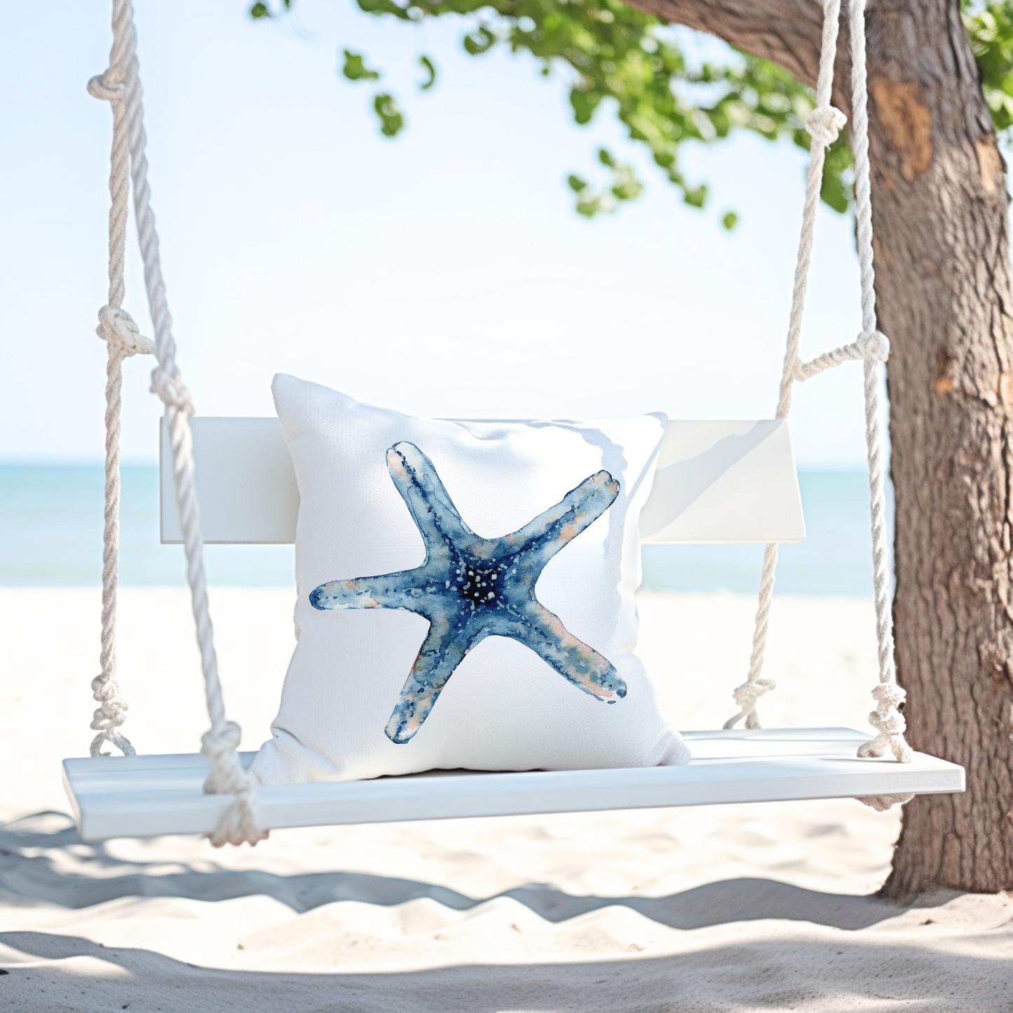 Starfish Outdoor Pillow Coastal Beach Home Gift