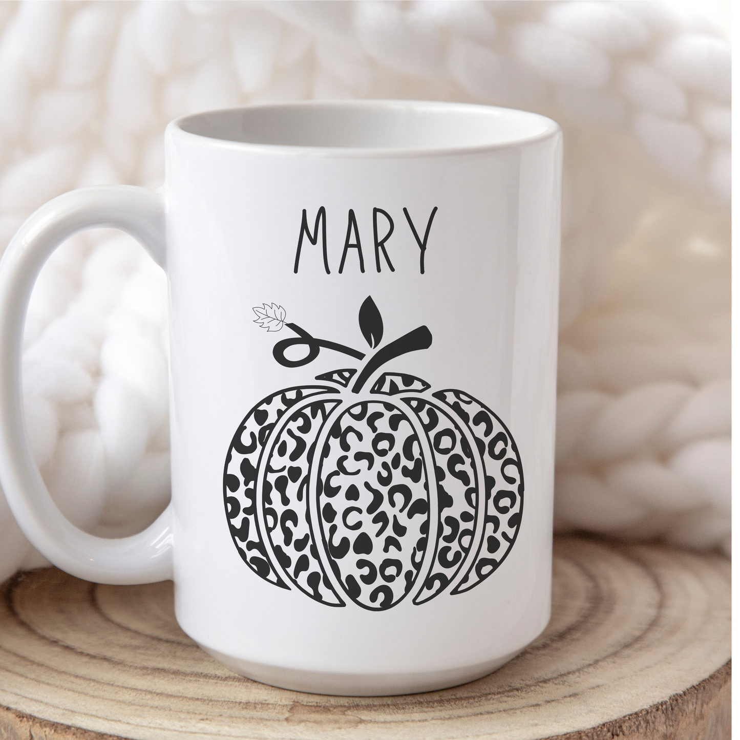 Mary Personalized Custom Name Pumpkin Coffee Mug