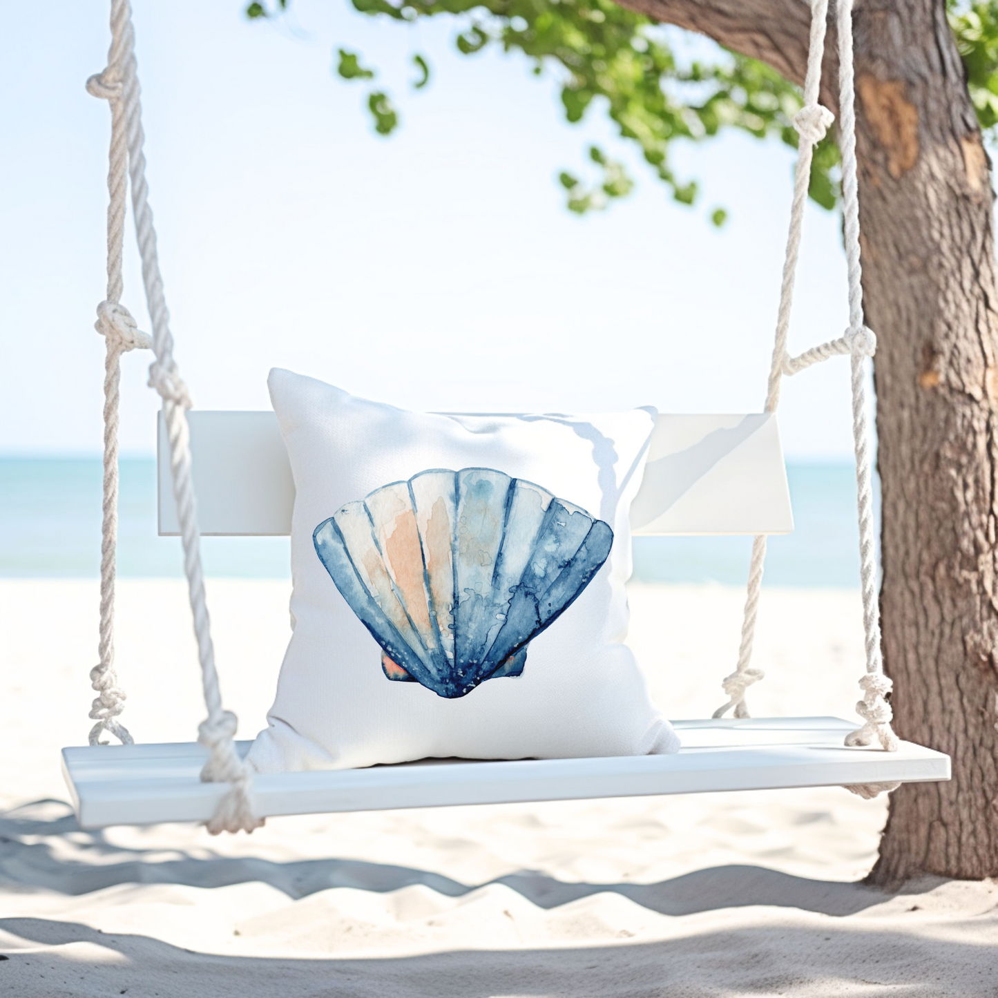 Shell Outdoor Pillow Coastal Beach Home Gift