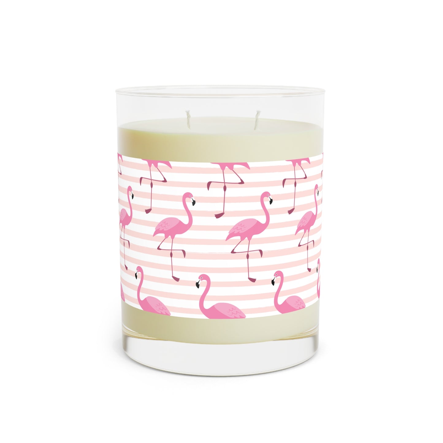 Pink and White Flamingo Scented Aromatherapy Candle
